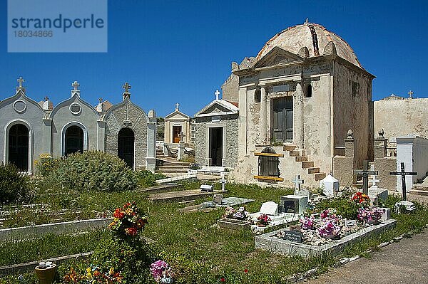 Friedhof der Seefahrer  Bonifacio  Korsika  Frankreich  Cimetiere marin  Oberstadt  Europa