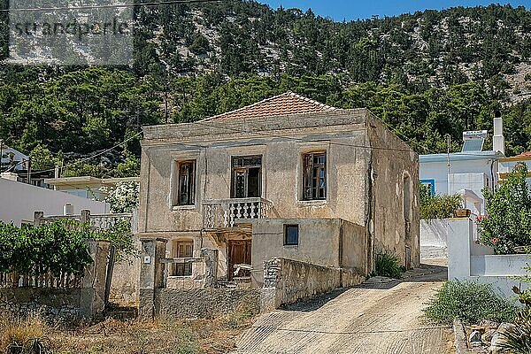 Haus in den Bergen  Griechenland  Insel Rhodos  Europa