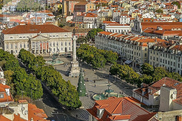 Rossio-Platz  Altstadt  Lissabon  Portugal  Europa