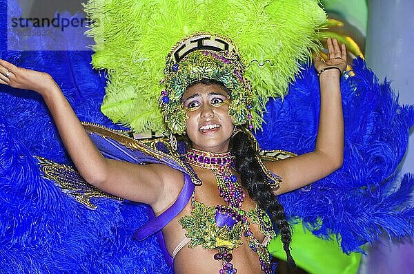 Tänzerin  Gualeguaychu Karneval  Gualeguaychu  Provinz Entre Rios  Argentinien  Südamerika