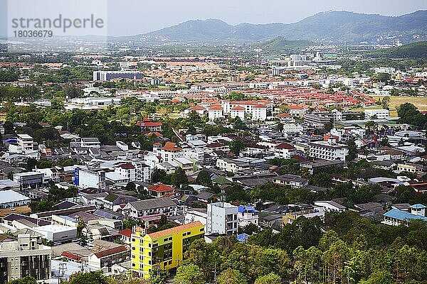 Phuket Town  Blick vom Khao Rang Hill  Phuket  Thailand  Asien