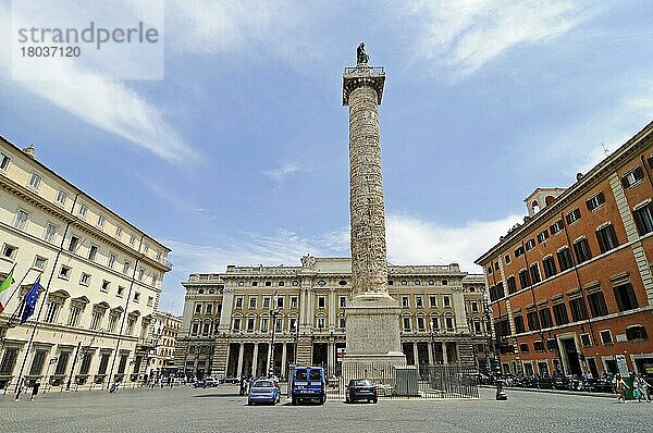 Marcus Aurelius  Säule  Piazza Colonna  Platz  Rom  Latium  Italien  Europa