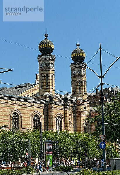 Große Synagoge  Dohany Straße  Budapest  Ungarn  Europa