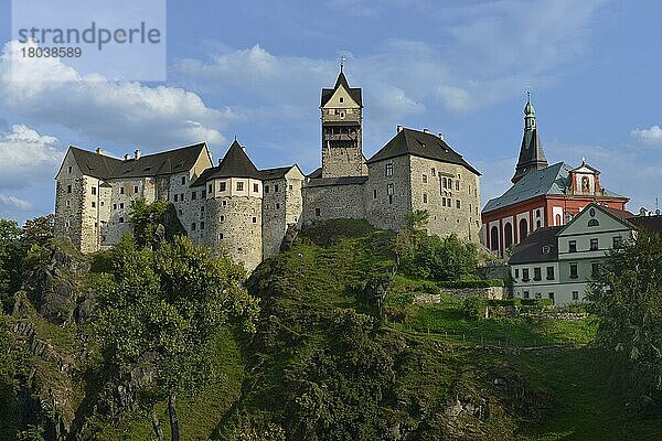 Burg  Loket  Tschechien  Europa