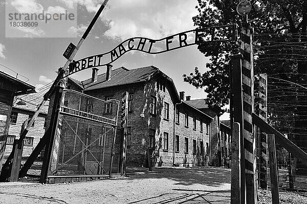 Eingangstor  Stammlager I  Konzentrationslager  Auschwitz-Birkenau  Auschwitz  Polen  Europa