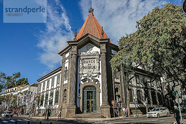 Banco de Portugal  Av. Arriaga  Altstadt  Funchal  Madeira  Portugal  Europa