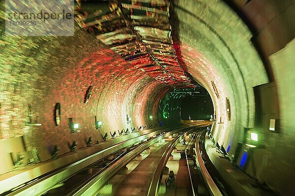 Bund-Sightseeing-Tunnel  Pudong  Shanghai  China  Asien