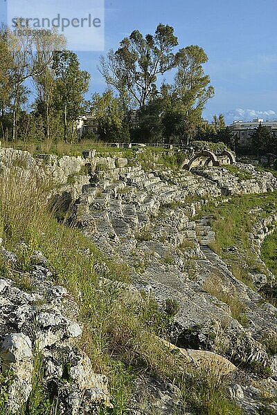 Anfiteatro Romano  Neapolis  Syrakus  Sizilien  Italien  Europa