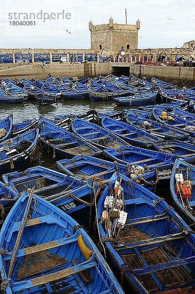 Marokko  Fischerboote  Hafen  Essaouira  Afrika