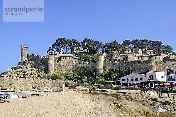 Villa Vella  Schloss  Altstadt  Tossa de Mar  Costa Brava  Katalonien  Spanien  Europa