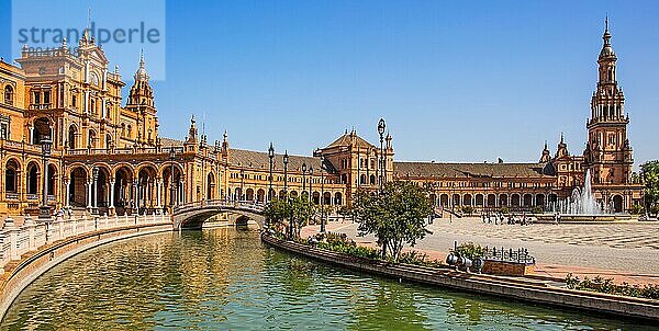 Plaza de España  Sevilla  Sevilla  Andalusien  Spanien  Europa
