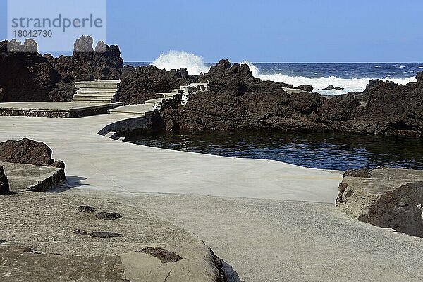 Lavapool  Biscoitos  Terceira  Azoren  Portugal  Piscinas naturais  Europa