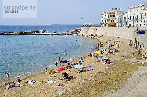 Strand  Gallipoli  Provinz Lecce  Apulien  Italien  Europa