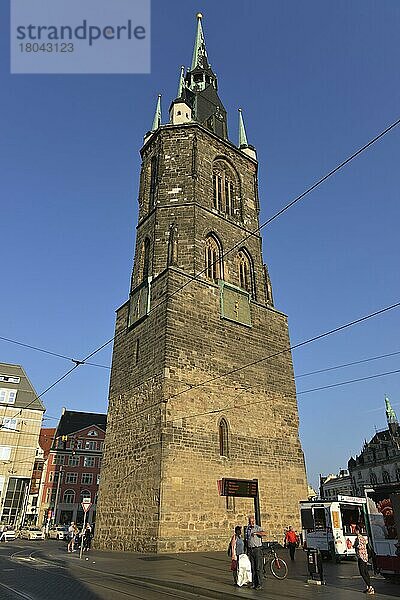 Roter Turm  Marktplatz Halle an der Saale  Sachsen-Anhalt  Deutschland  Europa