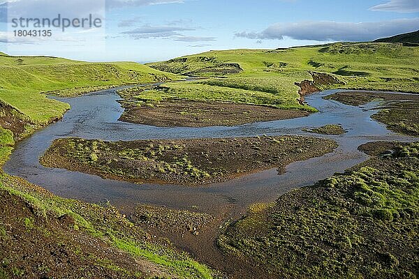 Landschaft  F206  bei Kirkjubaerjarklaustur  Island  Europa