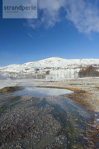 Geothermisches Gebiet von Geysir im Haukadalur-Tal  Sudurland  Island  Europa