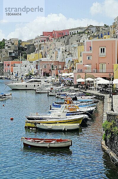 Marina di Corricella  Hafen  Insel Procida  Golf von Neapel  Kampanien  Italien  Europa