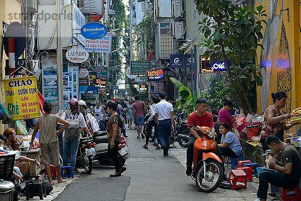 Backpackerstraße  Ngo Huyen  Altstadt  Hanoi  Vietnam  Asien