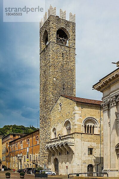 Broletto Palast  Paolo VI Platz  Brescia  Lombardei  Italien  Brescia  Lombbardei  Italien  Europa