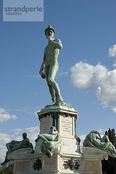 Statue des David von Michelangelo  Piazzale Michelangelo  Florenz  Toskana  Italien  Europa