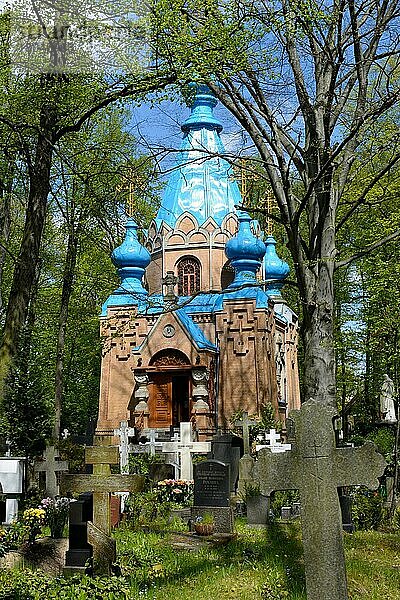 Russisch Orthodoxe Kirche  Friedhof  Wittestrasse  Tegel  Reinickendorf  Berlin  Deutschland  Europa