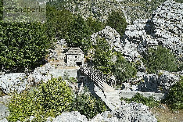 Mühle  Fluss Valbona  Valbona-Tal  Albanische Alpen  Albanien  Europa