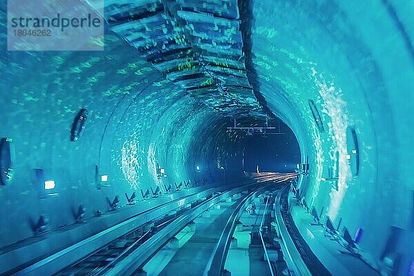 Bund Sightseeing Tunnel  Pudong  Shanghai  China  Asien