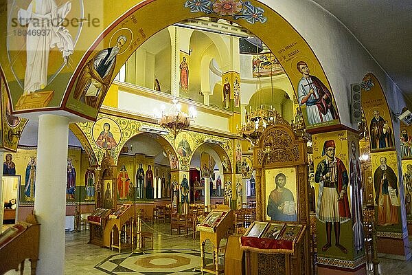 Innenaufnahme  Orthodoxe Auferstehungskathedrale  Korca  Korça  Albanien  Europa
