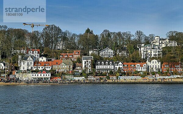 Villen  Elbstrand  Strandperle  Övelgönne  Othmarschen  Hamburg  Deutschland  Europa