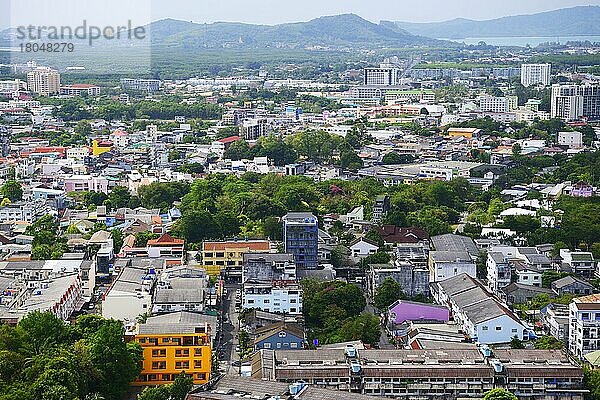 Phuket Town  Blick vom Khao Rang Hill  Phuket  Thailand  Asien