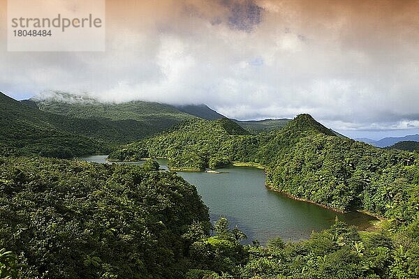 Freshwater Lake  Nationalpark Morne Trois Pitons  Kleine Antillen  Inseln über dem Wind  süßwassersee  Dominica  Mittelamerika