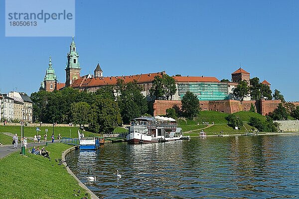 Wawelberg  Weichsel  Krakau  Polen  Europa