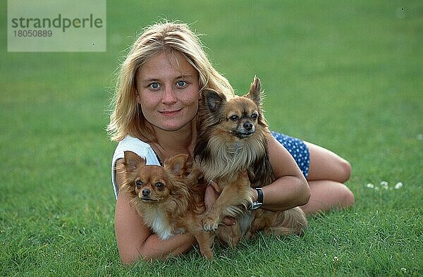 Frau mit Chihuahuas