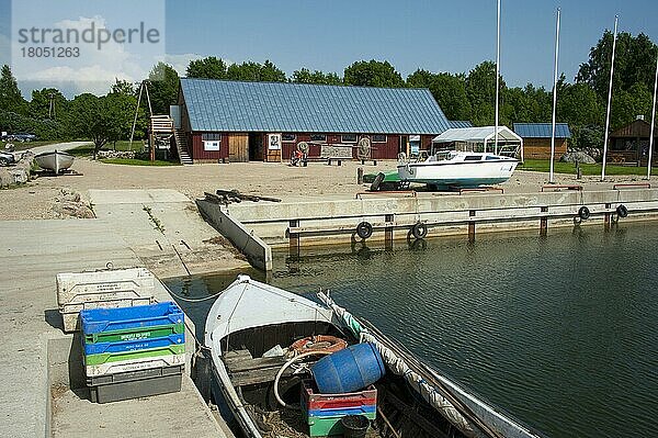 Hafen  Koguva  Insel Muhu  Estland  Baltikum  Europa  Kogguwa  Museum  Fischereimuseum  Europa