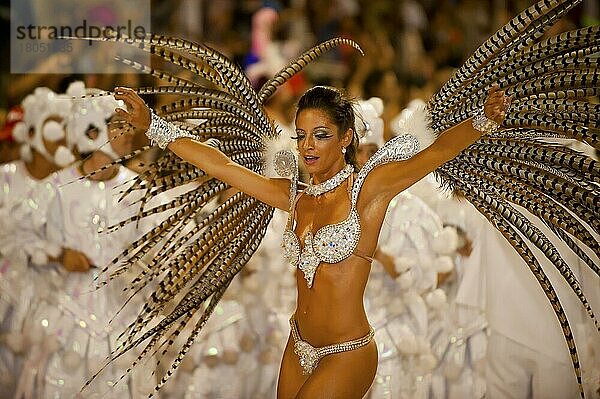 Tänzerin  Gualeguaychu Karneval  Gualeguaychu  Provinz Entre Rios  Argentinien  Südamerika