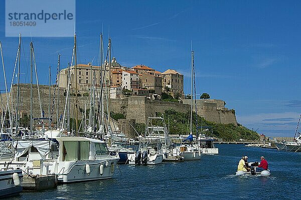 Zitadelle  Hafen  Calvi  Korsika  Frankreich  Europa