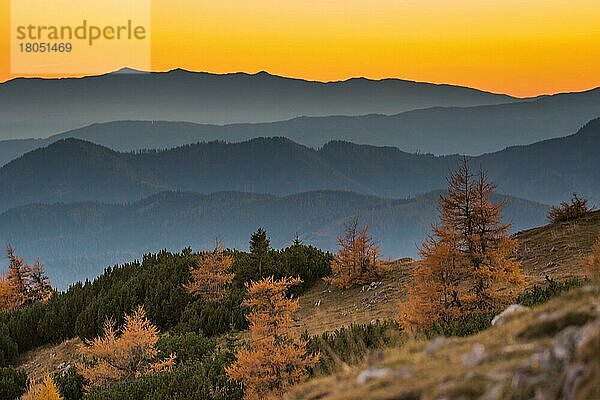 Abenstimmung im Hochschwab  Österreich  Europa