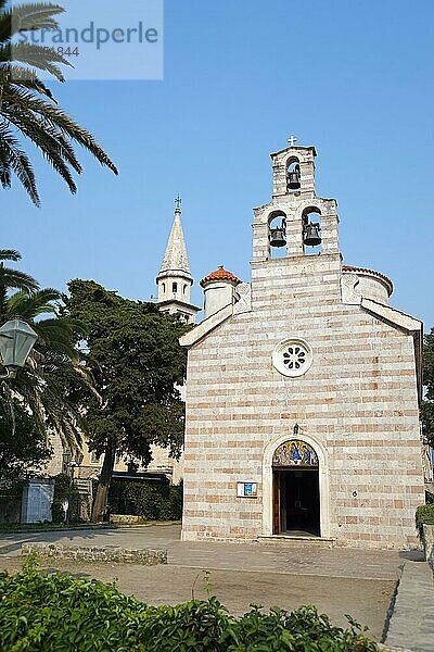 Kirche der Heiligen Dreifaltigkeit  Altstadt  Budva  Montenegro  Crkva Sv. Troica  Europa
