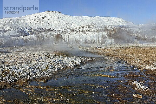 Geothermisches Gebiet von Geysir im Haukadalur-Tal  Sudurland  Island  Europa