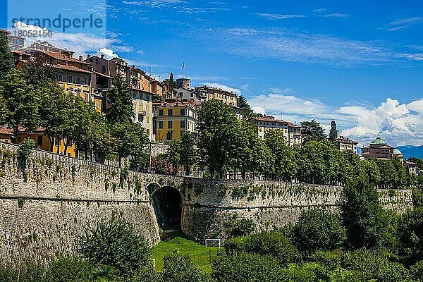 Venezianische Stadtmauer  Bergamo  Lombardei  Italien  Bergamo  Lombbardei  Italien  Europa