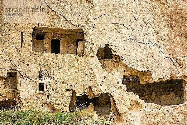 Wohnhöhlen  Zelve-Tal  fantastische Tuffsteinformationen  Kappadokien  Türkei  Kappadokien  Türkei  Asien