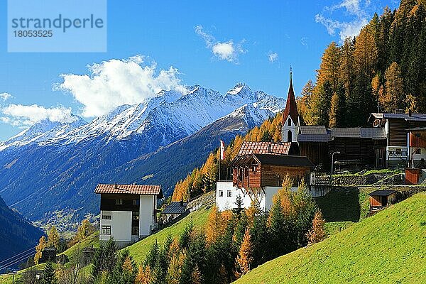 Dorf  Langesthei  Gemeinde Kappl  Paznauntal  Tirol  Österreich  Europa