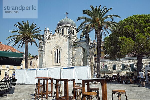 Kirche des Erzengel Michael  Altstadt  Herceg Novi  Bucht von Kotor  Montenegro  Sveti Arhangela Mihaila  Europa