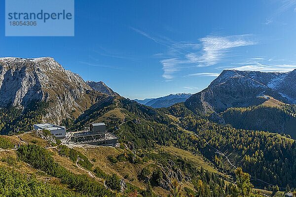 Jenner Bergstation mit Panorama-Restaurant Jenneralm  Schönau  Berchtesgadener Land  Bayern  Deutschland  Europa
