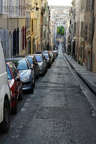 Straße in Marseille  Rue Curiol  Thiers  Marseille  Frankreich  Europa