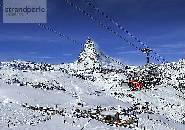 Matterhorn  Gifthittli-Seilbahn  Wallis  Schweiz  Europa