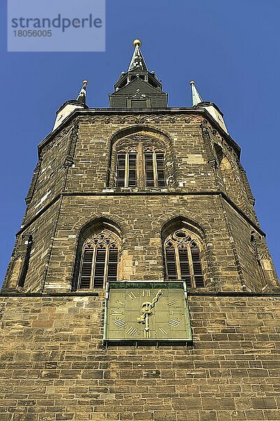 Roter Turm  Marktplatz Halle an der Saale  Sachsen-Anhalt  Deutschland  Europa