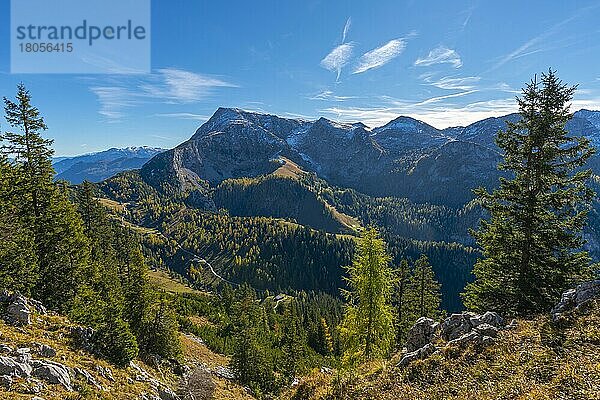 Alpenpanorama  gesehen vom Jenner  Schönau  Berchtesgadener Land  Bayern  Deutschland  Europa