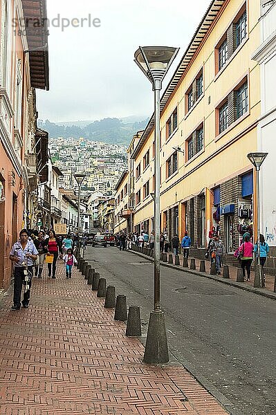 Straße Chile  Historisches Zentrum von Quito  Provinz Pichincha  Ecuador  Unesco-Weltkulturerbe  Südamerika
