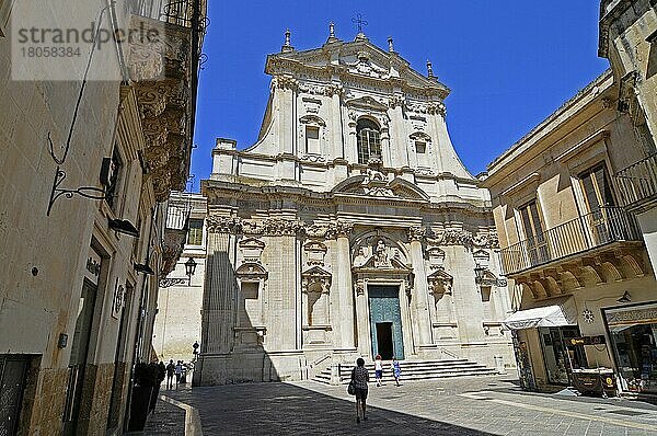 Santa Irene Kirche  Vittorio Emanuele II  Straße  Lecce  Apulien  Italien  Europa